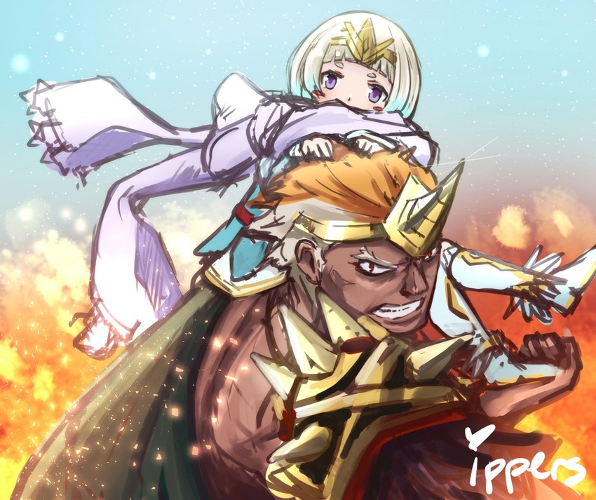 ylgr and helbindi (fire emblem and 1 more) drawn by ippers
