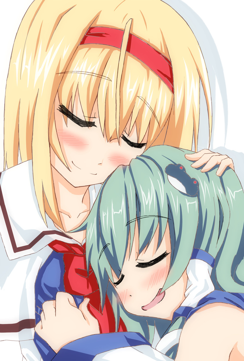 kochiya sanae and alice margatroid (touhou) drawn by takamachi_(takechikuwa)
