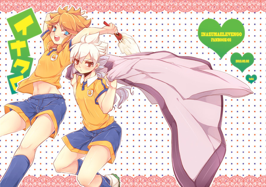 hakuryuu and amemiya taiyou (inazuma eleven and 2 more) drawn by tobi_(one)