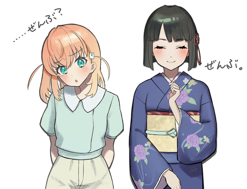 hinoshita kaho and momose ginko (love live! and 1 more) drawn by renge_(042514)
