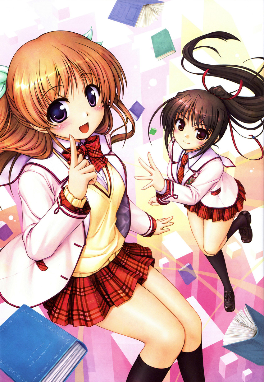 shirasaki tsugumi and sakuraba tamamo (daitoshokan no hitsujikai) drawn by bekkankou