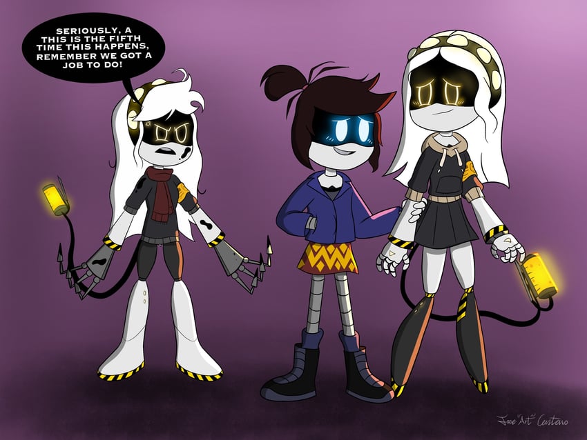 andrea davenport, molly mcgee, and libby stein-torres (murder drones and 1 more) drawn by joseartcentenoofficial