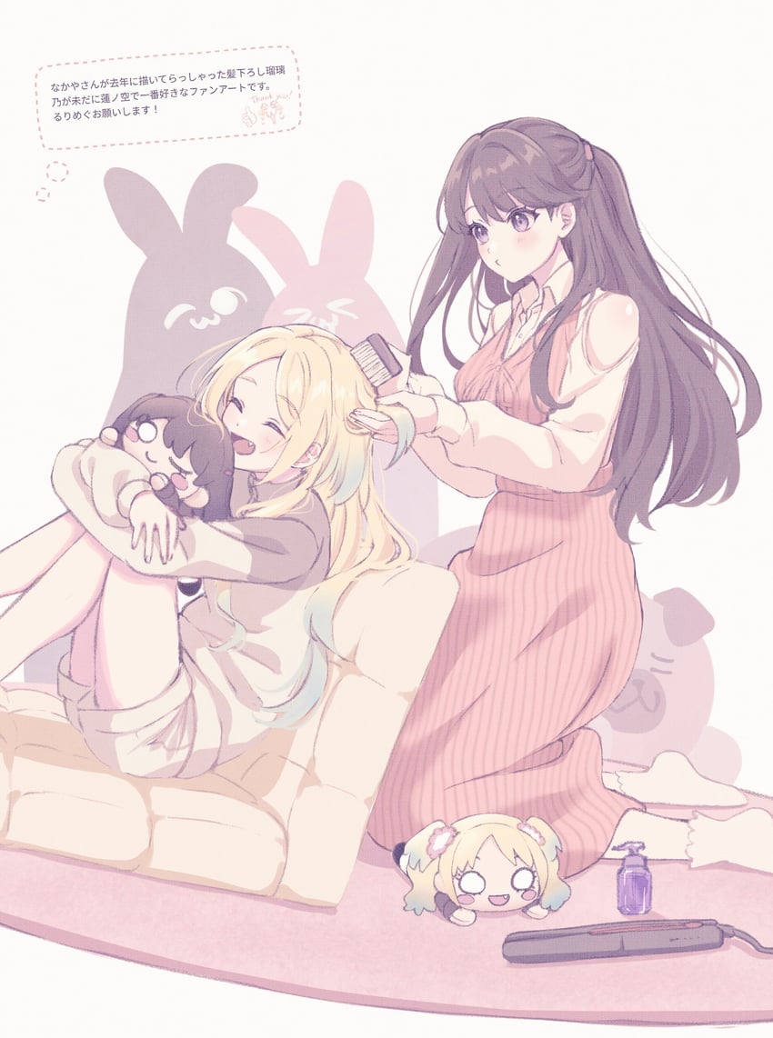 fujishima megumi and osawa rurino (love live! and 2 more) drawn by nakaya_rei