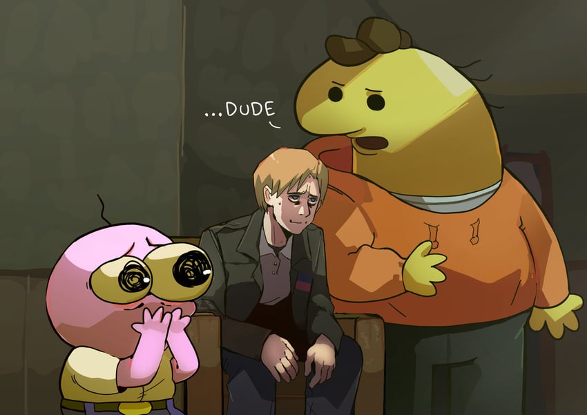 james sunderland, charlie dompler, and pim pimling (silent hill and 2 more) drawn by renthemonkey