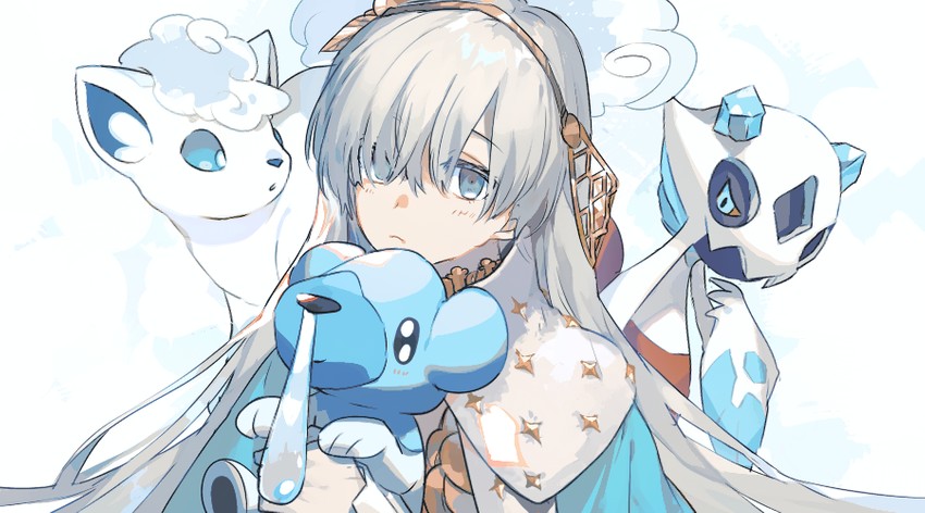 anastasia, alolan vulpix, froslass, and cubchoo (fate and 2 more) drawn by newo_(shinra-p)