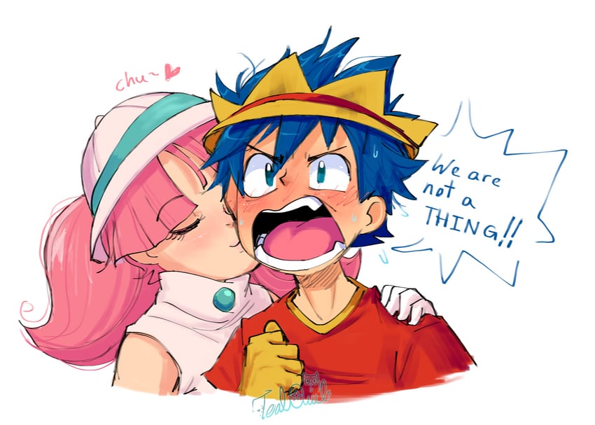 rosie and hunter (fossil fighters) drawn by tytofi