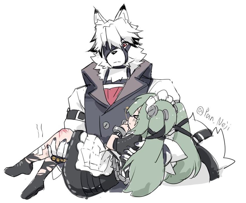 von lycaon and corin wickes (zenless zone zero) drawn by nejikyuu