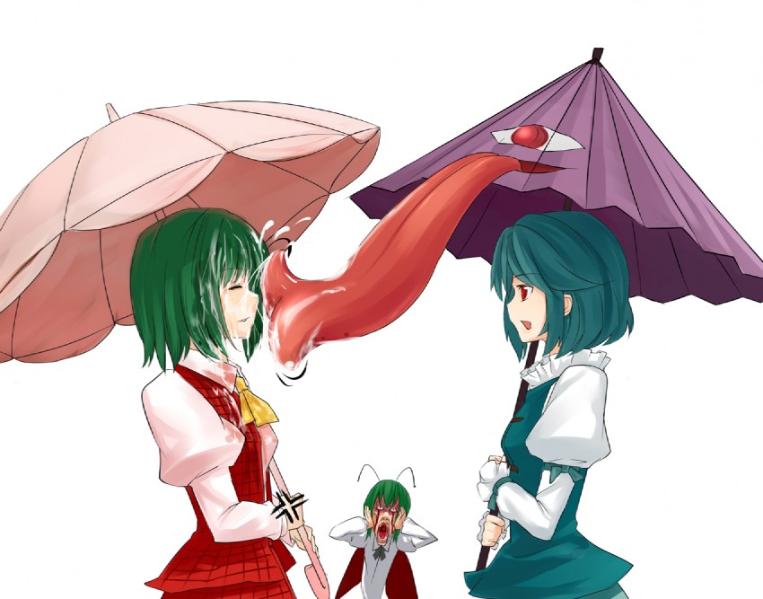 kazami yuuka, tatara kogasa, and wriggle nightbug (touhou) drawn by ni_piao_xiancai