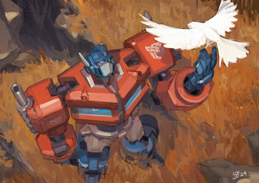 optimus prime (transformers and 2 more) drawn by juangeedraws