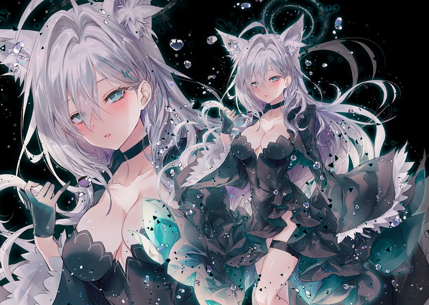 shiroko and shiroko terror (blue archive) drawn by kobayashi_yoshitaka