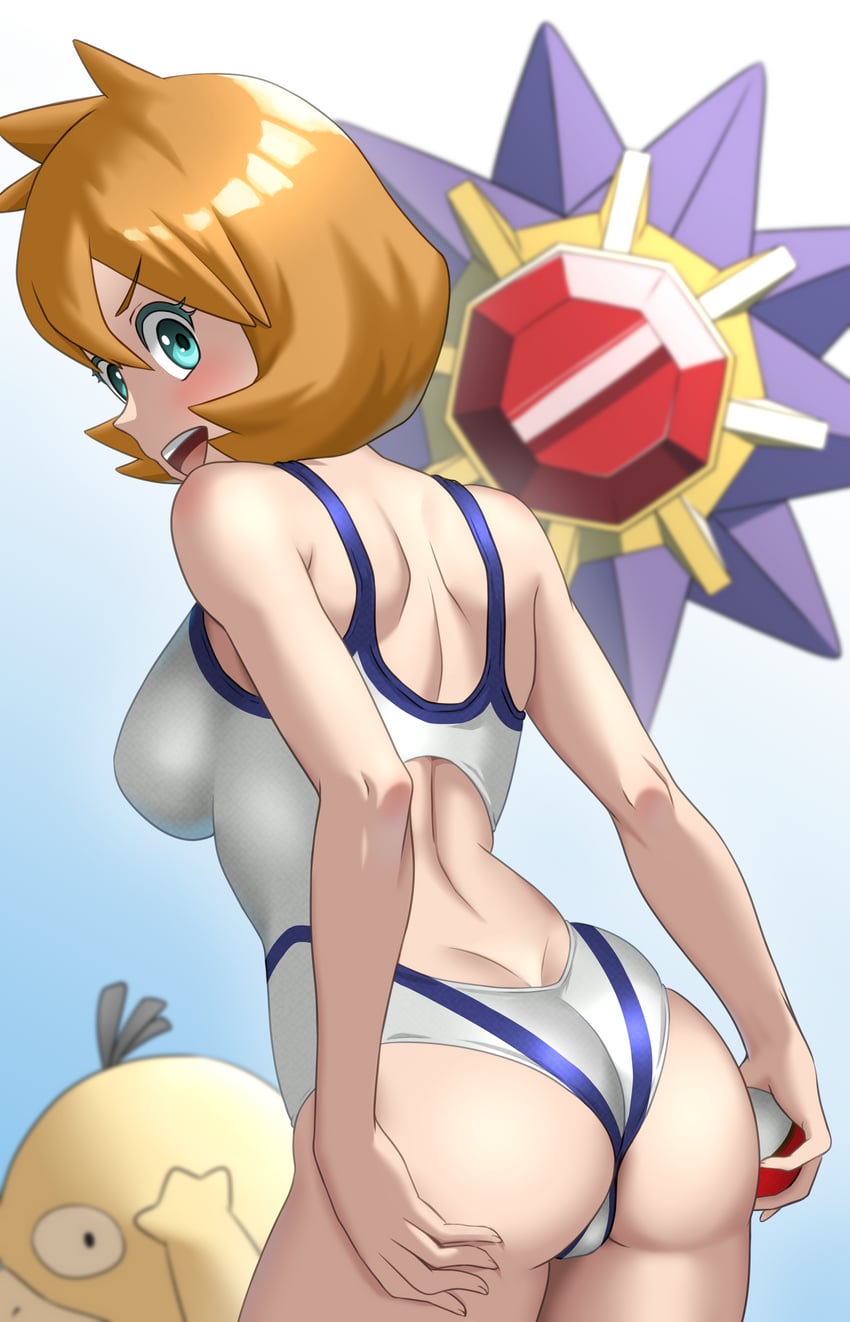 misty, psyduck, and starmie (pokemon and 1 more) drawn by gint=ktouka