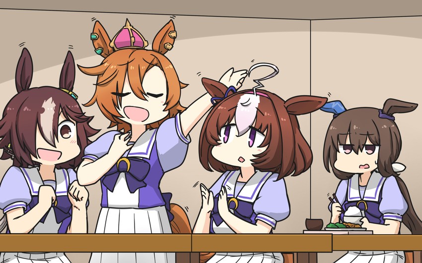 admire vega, vodka, t.m. opera o, and meisho doto (umamusume) drawn by hamu_koutarou