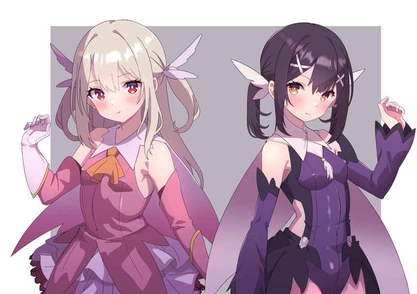 illyasviel von einzbern, miyu edelfelt, and prisma illya (fate and 1 more) drawn by pon_tanuki_(ga7fsrge9jxblaw)