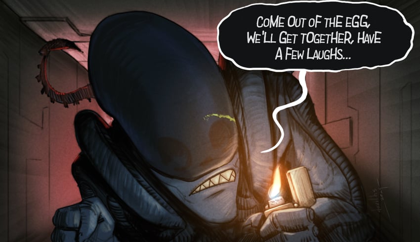 xenomorph (alien and 1 more) drawn by devilhs