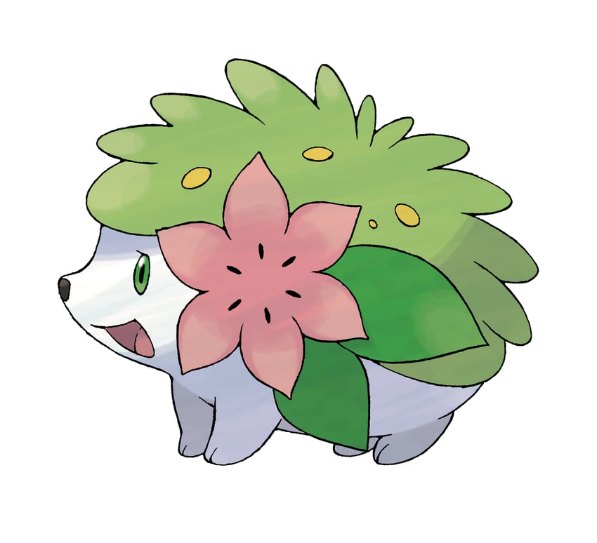 shaymin (pokemon and 2 more) drawn by sugimori_ken