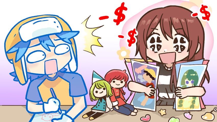 monkey d. luffy, ranma-chan, coco, emirichu, and daidus (indie virtual youtuber and 4 more) drawn by emirichu