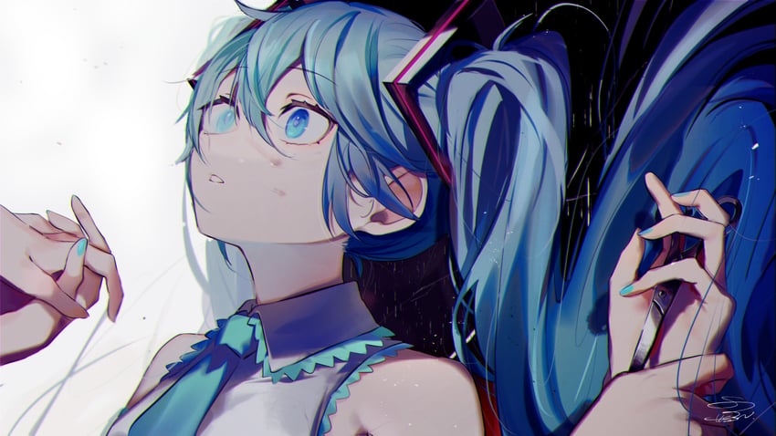 hatsune miku (vocaloid and 1 more) drawn by hassan_(sink916)