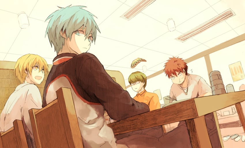 kuroko tetsuya, kise ryouta, kagami taiga, and midorima shintarou (kuroko no basuke) drawn by shoumu