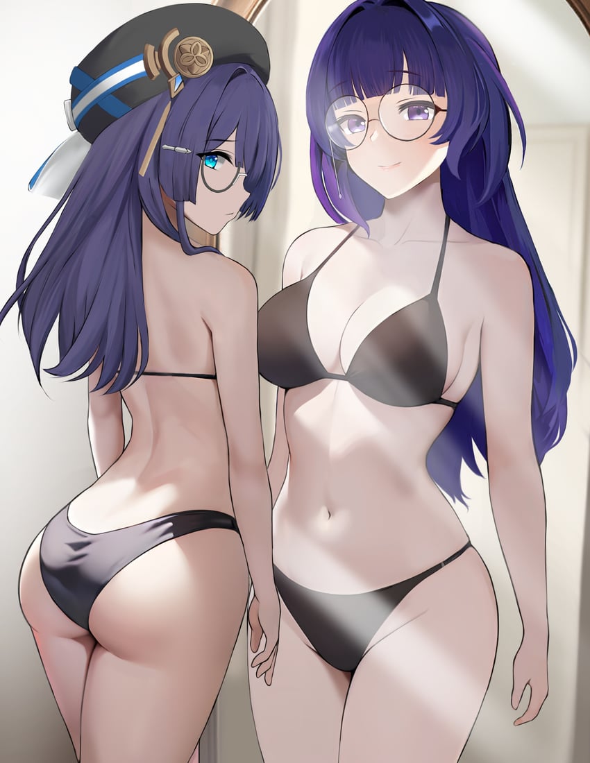 pela and mei (honkai and 2 more) drawn by mikhdrag