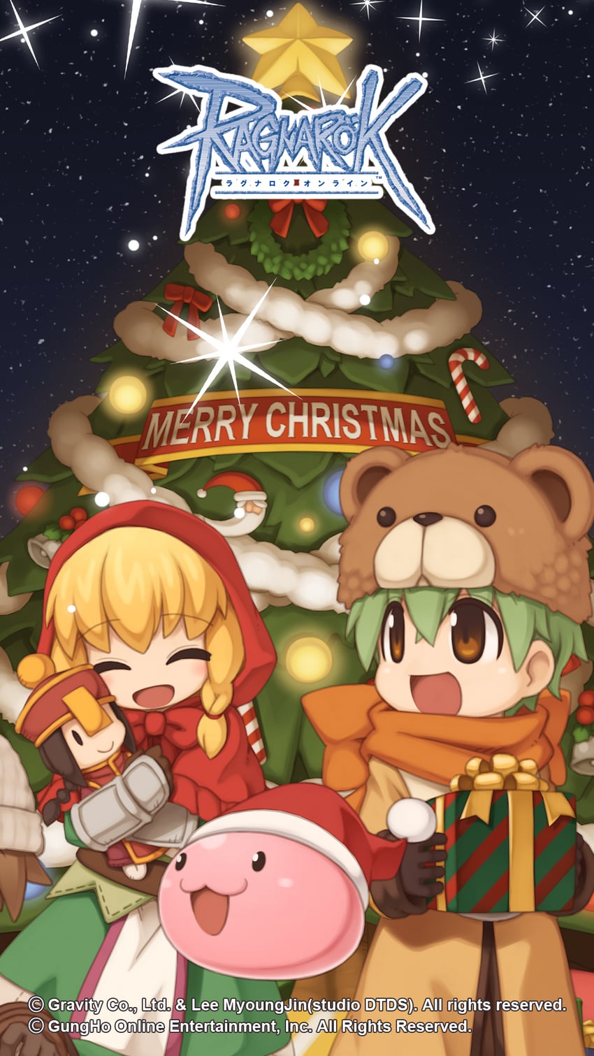 poring, acolyte, swordsman, and munak (ragnarok online) drawn by yuichirou