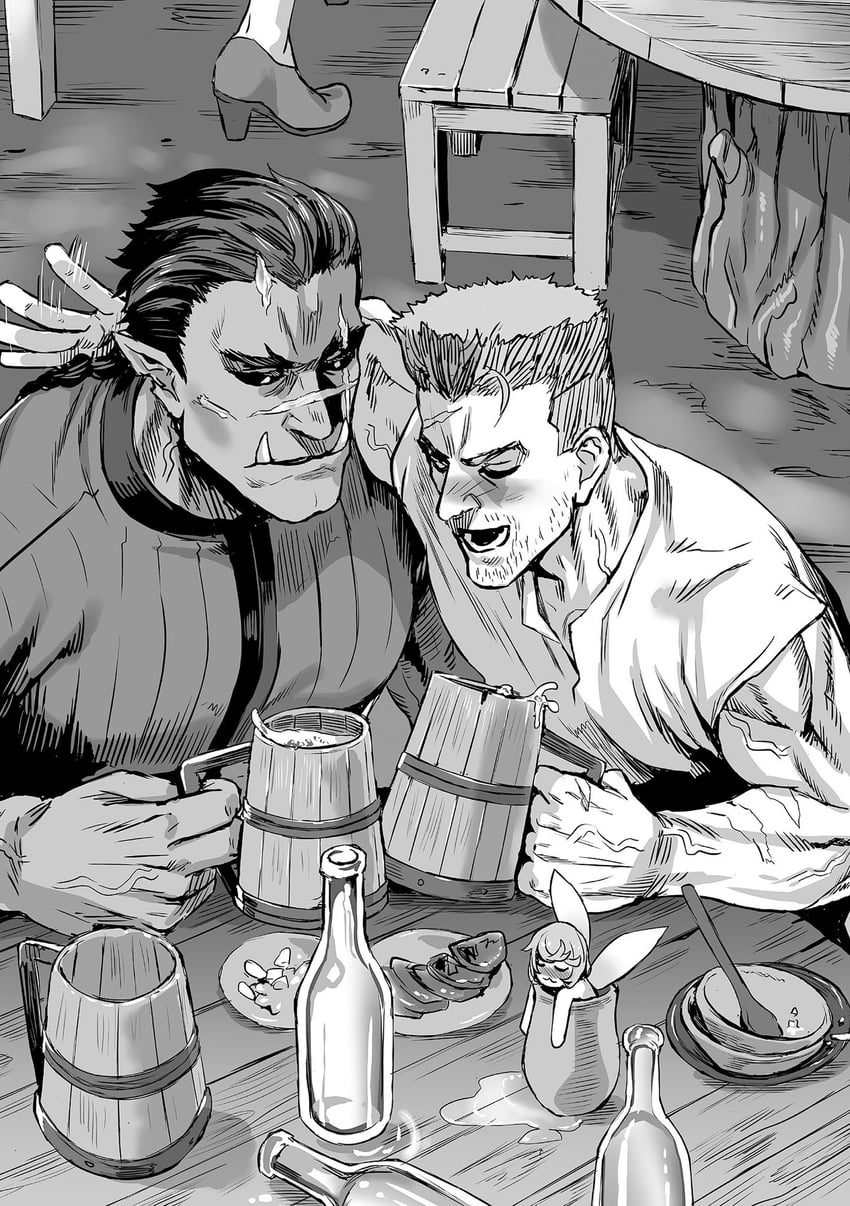 bash, zell, and breeze kugel (orc eiyuu monogatari) drawn by asanagi