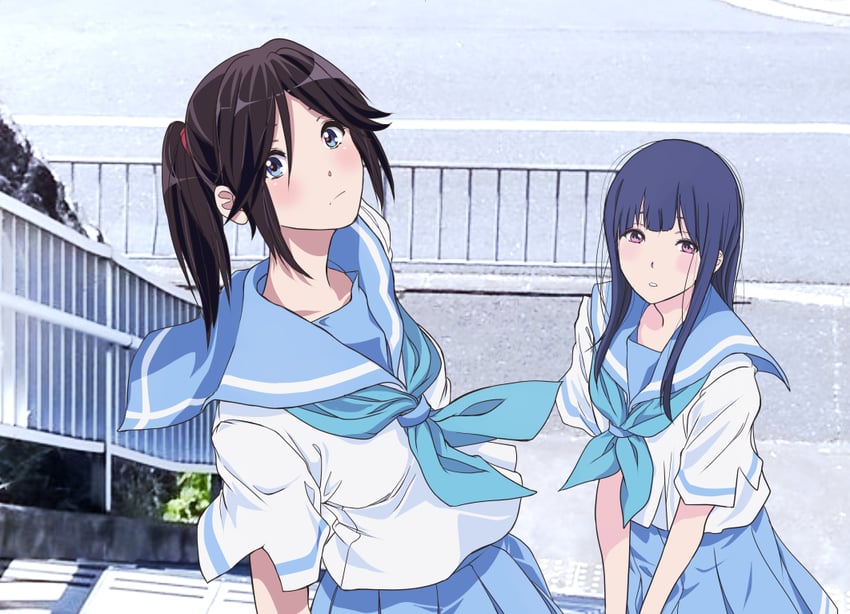 yoroizuka mizore and kasaki nozomi (hibike! euphonium and 1 more) drawn by chiezou