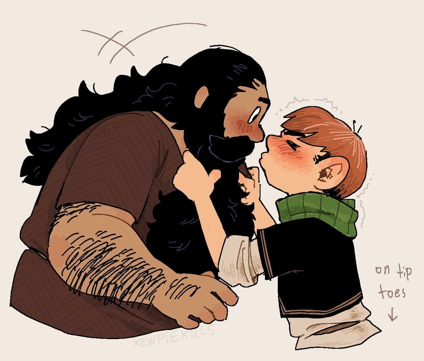 senshi and chilchuck tims (dungeon meshi) drawn by kewpie_(kewpiekills)