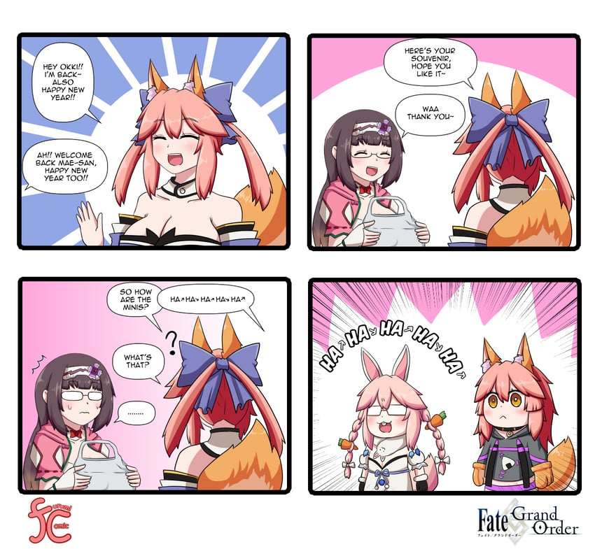 tamamo, usada pekora, nekomata okayu, tamamo no mae, tamamo cat, and 2 more (fate and 2 more) drawn by keita_naruzawa