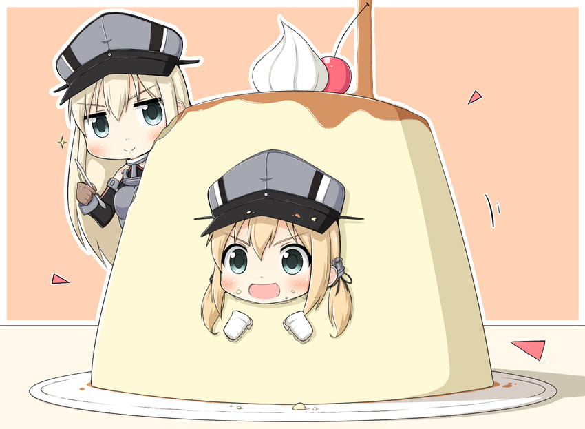prinz eugen and bismarck (kantai collection) drawn by goma_(yoku_yatta_hou_jane)