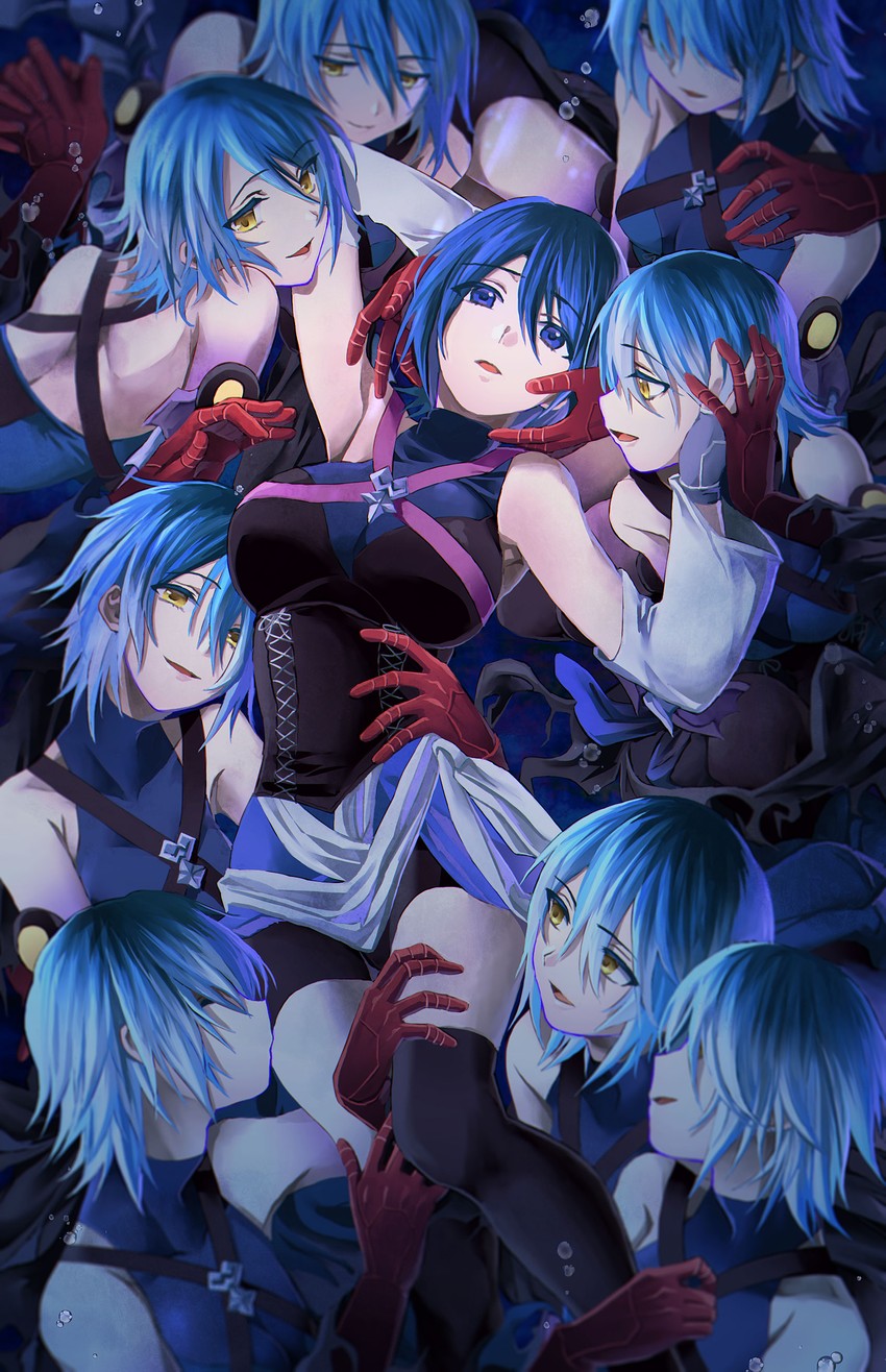 aqua and anti-aqua (kingdom hearts and 1 more) drawn by maimai_melc