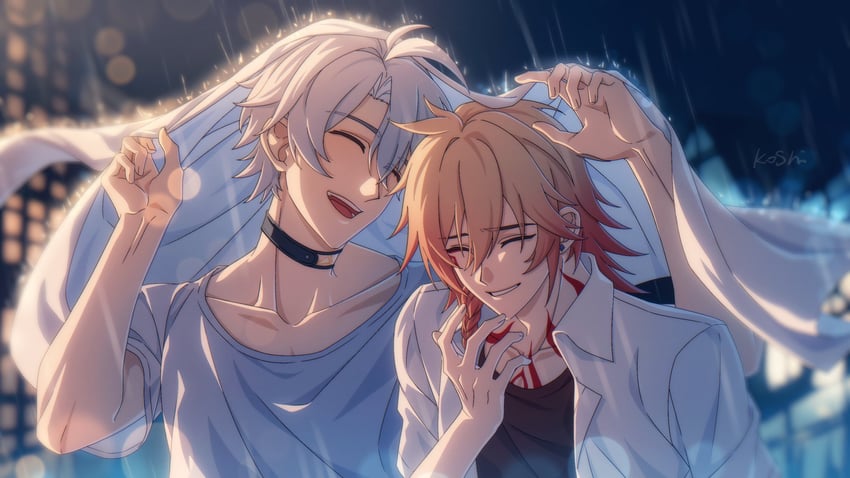 phainon and mydei (honkai and 1 more) drawn by koshikun