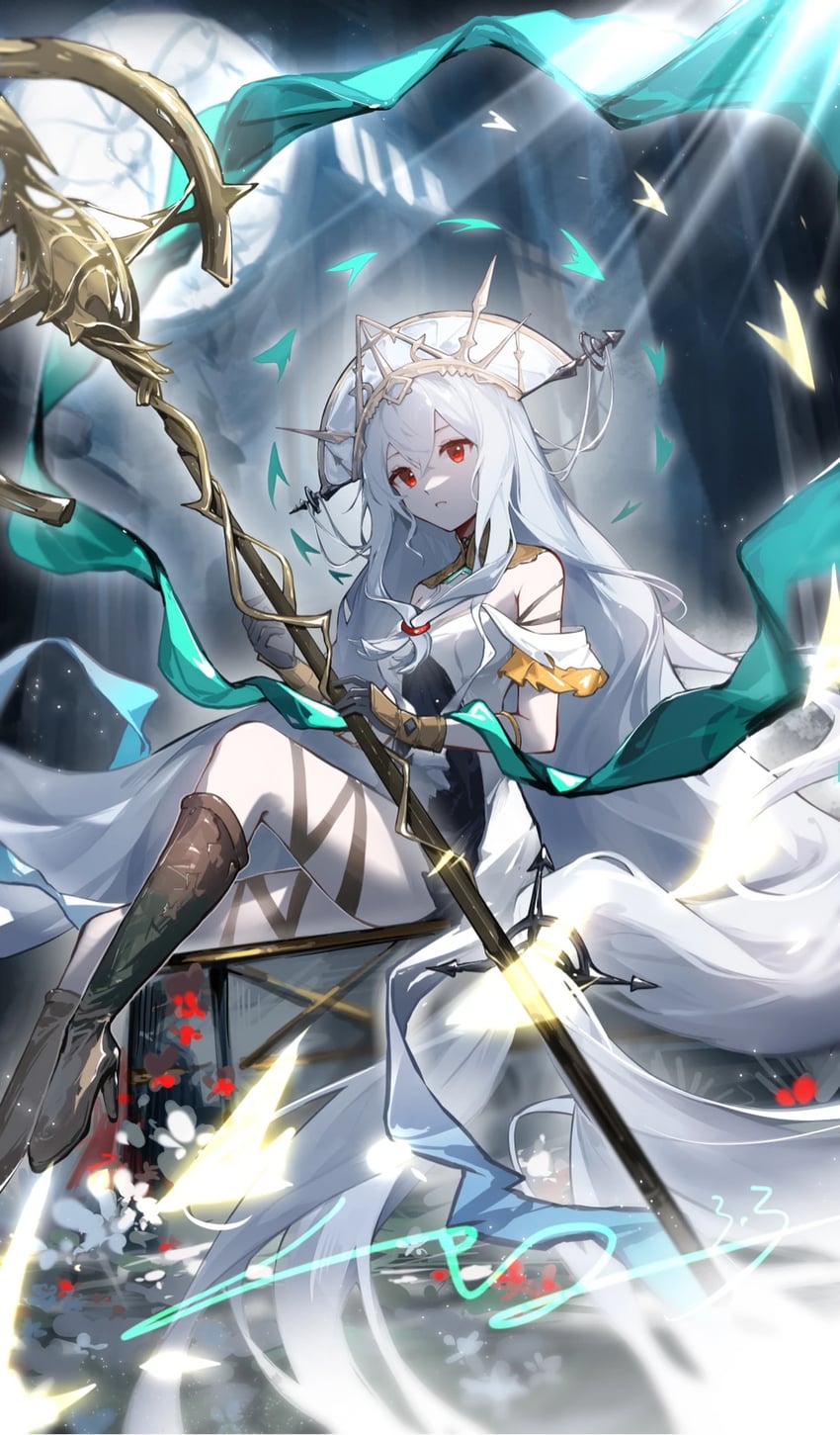 skadi and skadi the corrupting heart (arknights) drawn by luan_teng