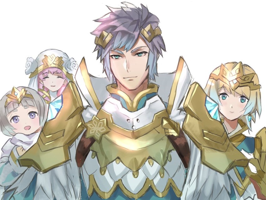 fjorm, gunnthra, ylgr, and hrid (fire emblem and 1 more) drawn by hamomo_fe