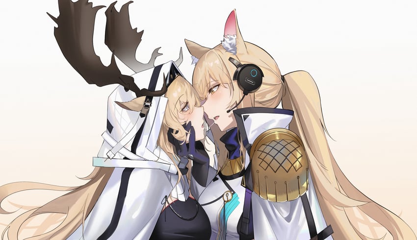 nearl, viviana, and nearl the radiant knight (arknights) drawn by lovenshark