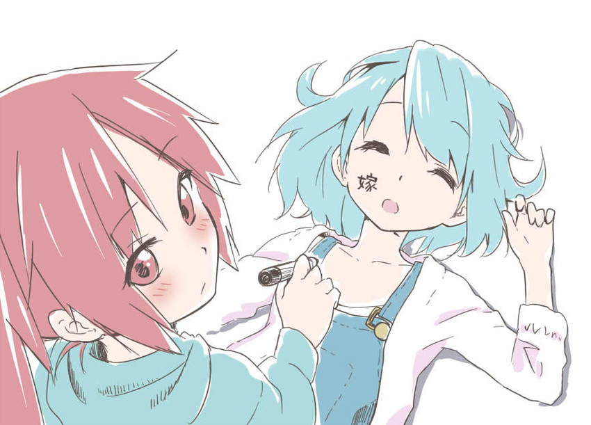 miki sayaka and sakura kyoko (mahou shoujo madoka magica) drawn by errant