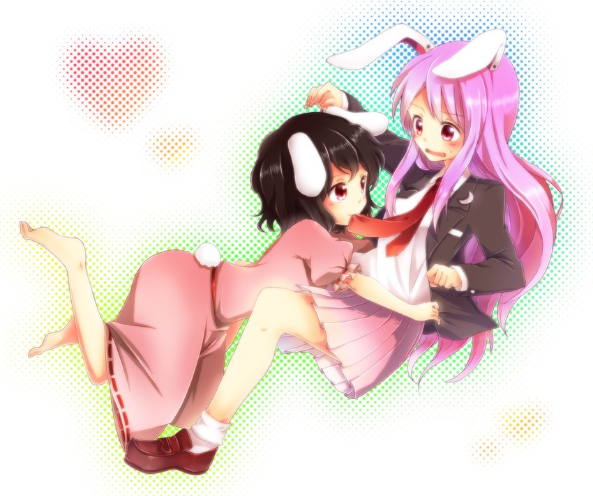 reisen udongein inaba and inaba tewi (touhou) drawn by misocha