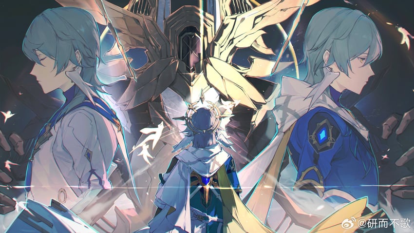 sunday and septimus (honkai and 1 more) drawn by yan_ge