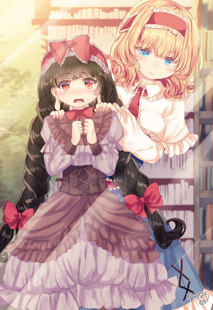 alice margatroid and yatadera narumi (touhou) drawn by kemo_chiharu