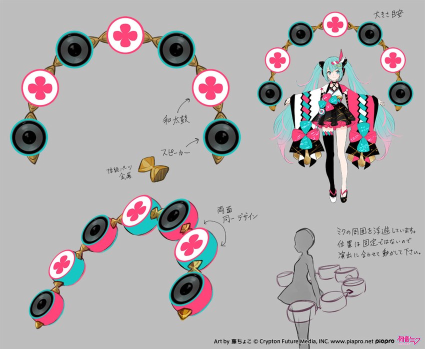 hatsune miku and magical mirai miku (vocaloid and 1 more) drawn by fuzichoco