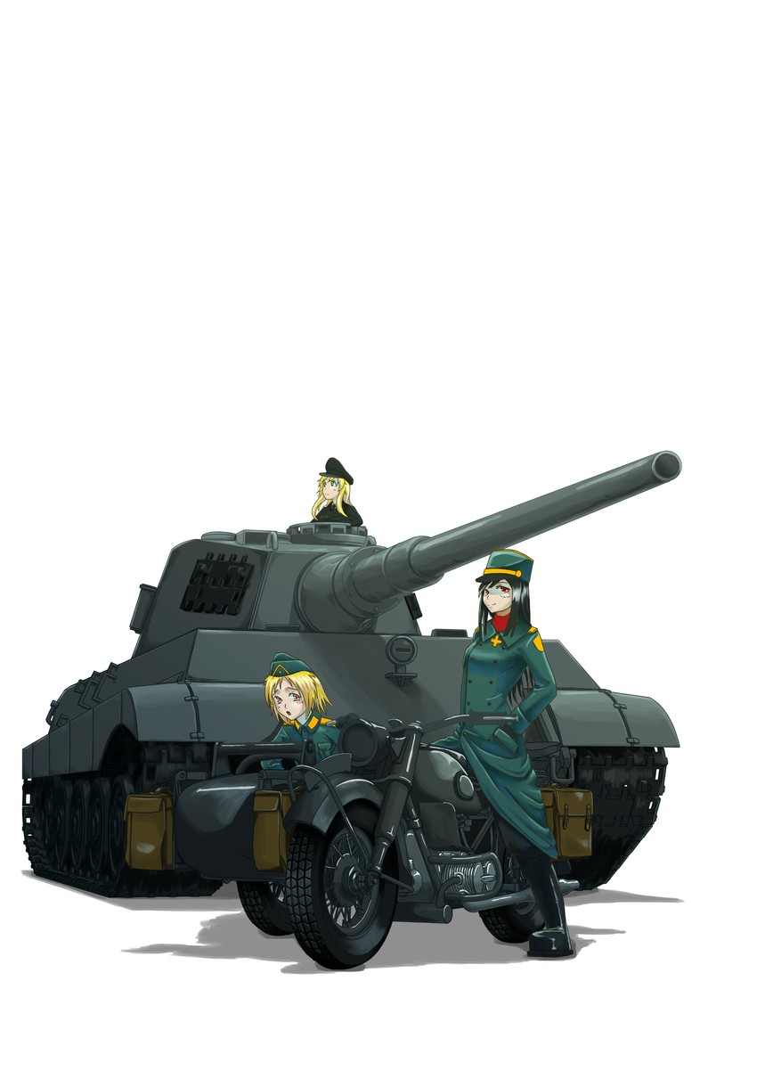 mp40, stg44, and pzb39 (girls' frontline) drawn by rounin_shino