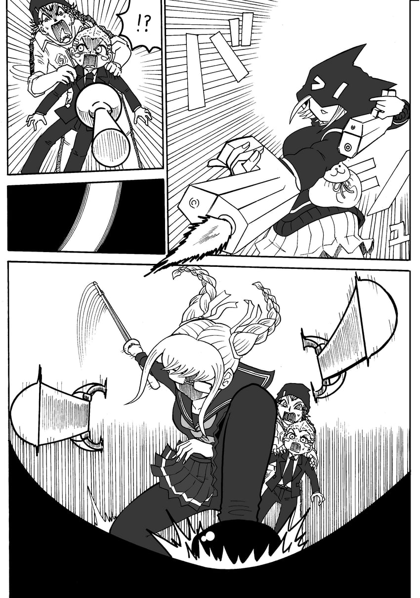 nanami chiaki, soda kazuichi, pekoyama peko, and kuzuryu fuyuhiko (danganronpa and 1 more) drawn by jan1214