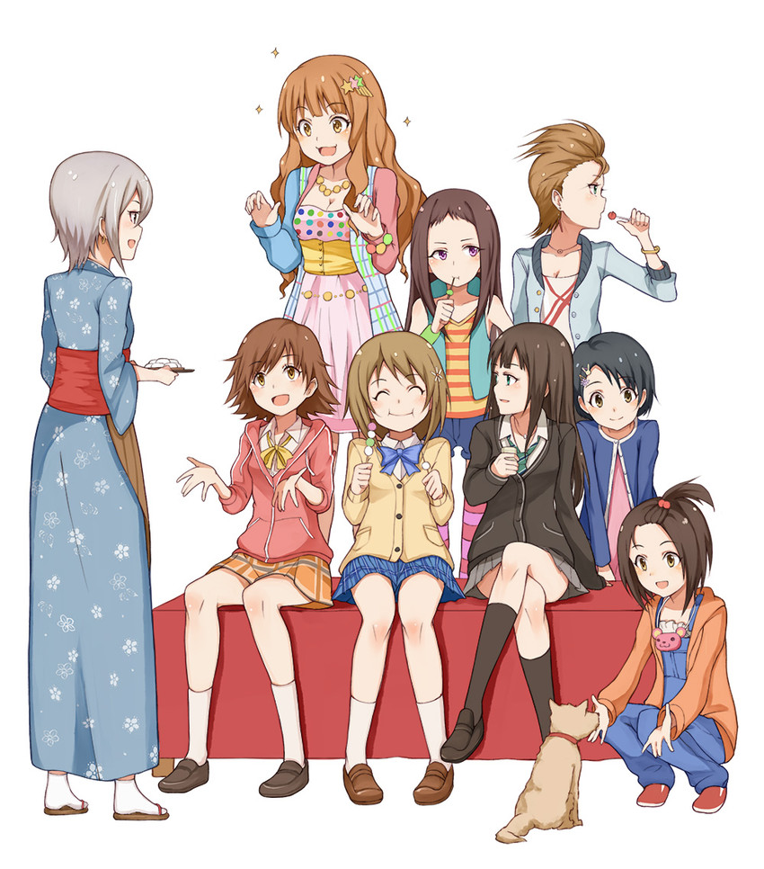 shibuya rin, honda mio, sasaki chie, shiomi syuko, moroboshi kirari, and 4 more (idolmaster and 1 more) drawn by purea