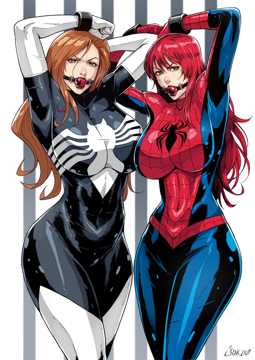 spider-man, mary jane watson, spider-woman, and julia carpenter (marvel and 1 more) drawn by cirenk