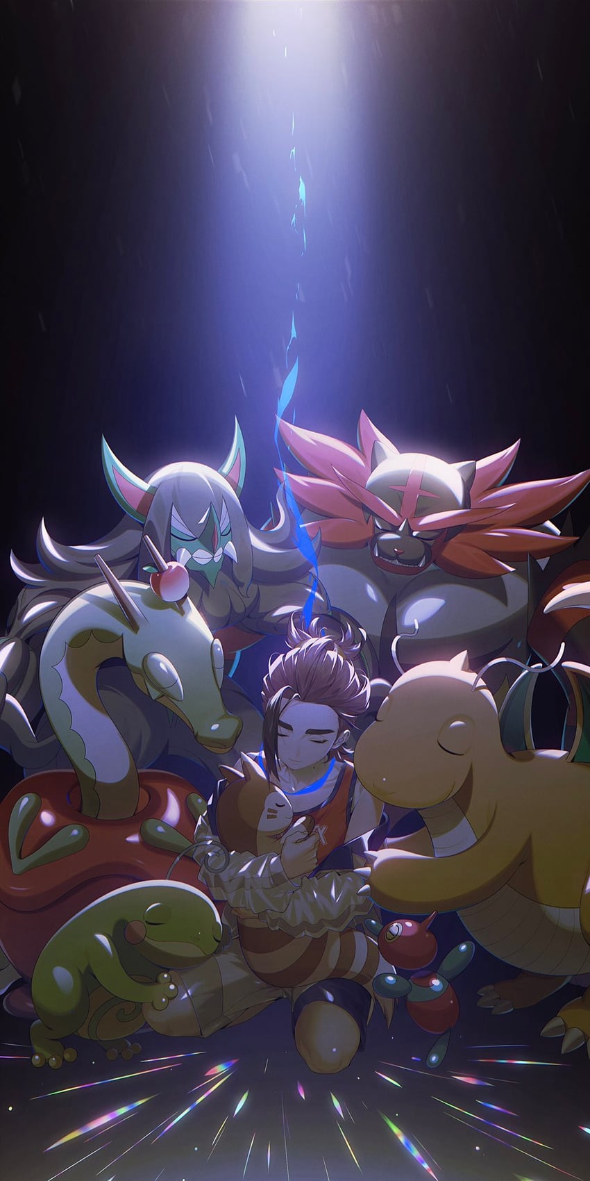 kieran, dragonite, furret, incineroar, porygon-z, and 3 more (pokemon and 1 more) drawn by gcckg