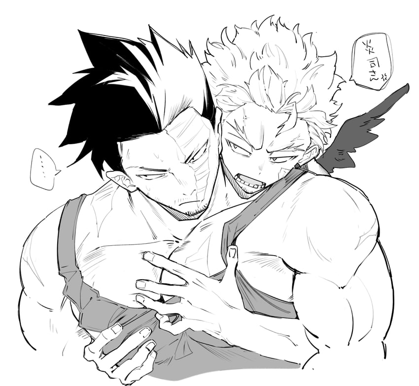 endeavor and hawks (boku no hero academia) drawn by kamosankochira