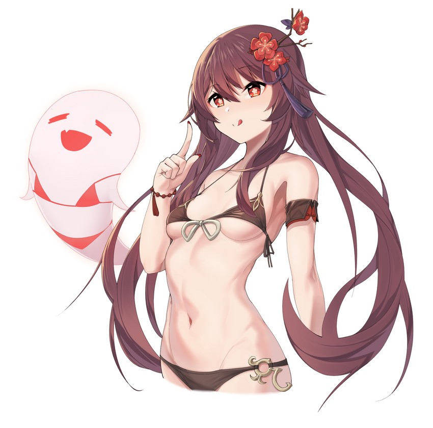 hu tao and boo tao (genshin impact) drawn by mung_(larnec)