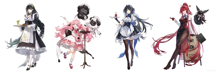 yinlin, yangyang, encore, baizhi, zapstring, and 2 more (wuthering waves) drawn by nanchi_fantuan
