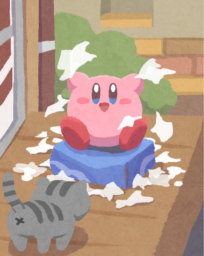 kirby and sabatora-san (kirby and 1 more) drawn by miclot