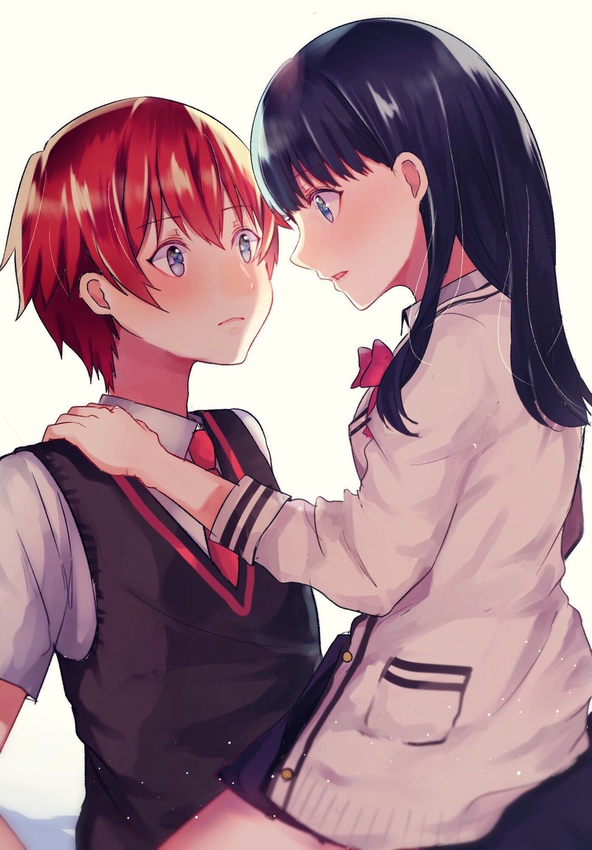 takarada rikka and hibiki yuuta (gridman universe and 1 more) drawn by komugi_(komugi_ckdi)