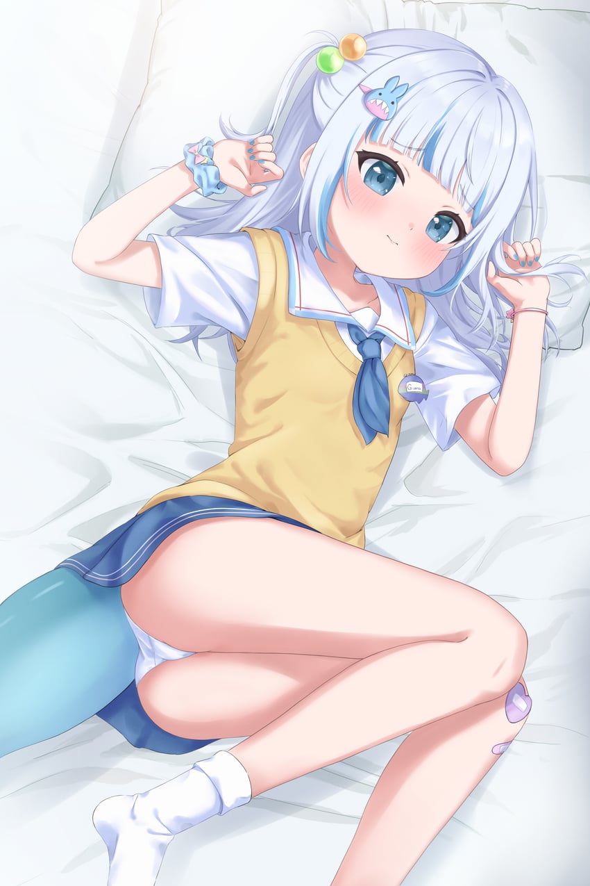 gawr gura (hololive and 1 more) drawn by 4kimizuki